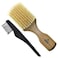Kent OG2S Beechwood Soft Bristle Hair Brush and Facial Brush for Beard Care - Exfoliating Soft White Natural Boar Bristle Brush for Mens Grooming, Hair Care, and Beard Straightener for Men's Skin Care