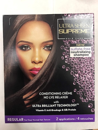 Ultra Sheen Supreme Conditioning Creme No Lye Relaxer with Ultra Brilliant Technology New Sulfate Neutralizing Shampoo Vitamin E Anti Breakage &amp; Silk Protein - Regular