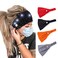 Bohend Boho Button Headband Wide Stretchy Daily Use Knotted Headwear Sport Athletic Yoga Gym Rhinestone Crystal Hair Accessories for Women and Girls(4pcs) (H)
