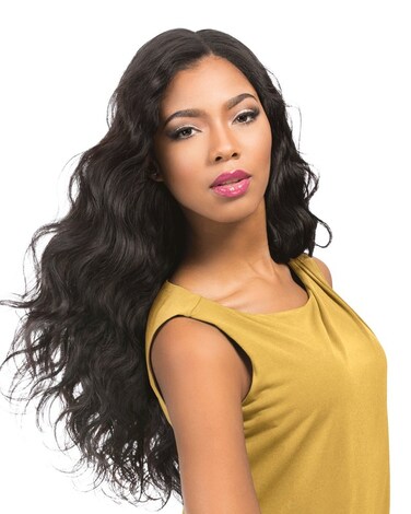 Sensationnel Empire Curly human hair - body wave tangle free weaving for quick weave and sew in styles for faux highlights (10 inch, 1B OFFBLACK)
