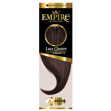 Sensationnel Empire humanhair lace closure - yaki 12 inch 3 way lacepart hand tied weaving closure (530)