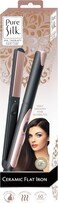 Pure Silk Ceramic Flat Iron Hair Straightener for Woman, Salon Quality Hair Straighter, 60 Second Quick Heat Up, Ceramic Heated Plates, up to 410 Degrees, Hair Styling Tools, 6-Foot Swivel Cord