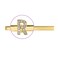 Spinningdasiy Crystal Initial Bijou Hair Clip R Gold