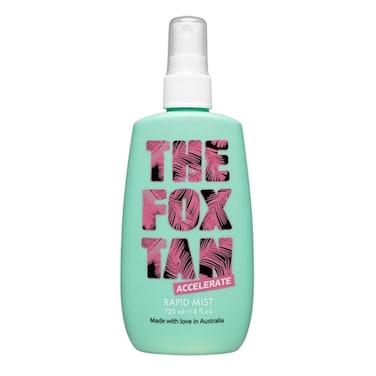 The Fox Tan Rapid Tanning Mist, Natural Tanning Accelerator Mist For Darker &amp; Faster Tans, Creates Flawless Tan Skin, Vegan &amp; Cruelty Free, 120mL
