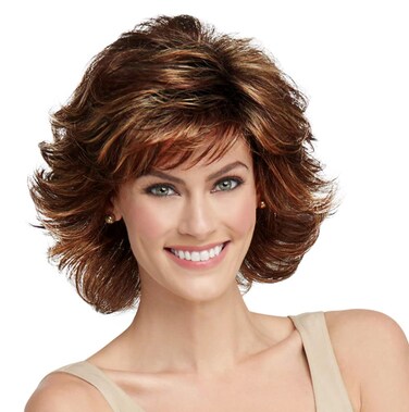 Raquel Welch Breeze, Short Textured Layers With A Feathered Bob Style Hair Wig For Women, R10 Chestnut by Hairuwear