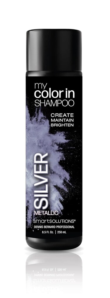 SMART SOLUTIONS MyColorIn Color Depositing Shampoo (Metallic Silver) - Sulfate &amp; Paraben Free, Hair Dye   Made in USA (8 Colors)