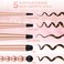 USTAR 5 in 1 Ceramic Curling Iron Wand Set, 5 Interchangeable Ceramic Barrels (0.35 to 1.25), Heat Resistant Glove, Rose Gold