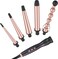 USTAR 5 in 1 Ceramic Curling Iron Wand Set, 5 Interchangeable Ceramic Barrels (0.35 to 1.25), Heat Resistant Glove, Rose Gold