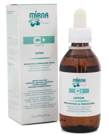 Mirna Professional Prevention &amp; Energizing Anti Hairloss lotion For Weak Hair Infused with Menthol, Pantenol, Sophia Flower Extract, Grape stem cells  Sulphate, Paraben, SLS &amp; Gluten Free 125ml/4.22oz