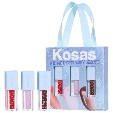 Kosas The Wet Set: Juicy Jellies Sheer Lip Oils &amp; Complimentary Pomegranate Sheet Masque