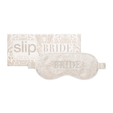 slip Pure Silk Sleep Mask - Bridal Collection - Bride - 100% Pure Mulberry 22 Momme Silk Eye Mask - Comfortable Sleeping Mask with Elastic Band + Pure Silk Filler and Internal Liner