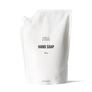 Public Goods Hand Soap   Cleansing Soap for Kitchen &amp; Bathroom   Made with Natural Essential Oils   Paraben &amp; Sulfate Free   Vegan Friendly   34 Fl Oz Refill