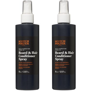 Scotch Porter Leave-in Conditioner Spray for Men   Daily Hydration Leave-In Beard &amp; Hair Conditioner Spray   Non-Toxic Ingredients, Free of Parabens, Sulfates &amp; Silicones  8oz &ndash; 2 Pack