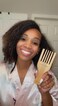 GranNaturals Wide Tooth Wooden Comb &amp; Afro Pick - Natural Wood Volumizing &amp; Styling Tool for Thick, Coarse, Curly Hair - Non-Static Comb for Afros &amp; Beards - Detangling Accessories for Men &amp; Women