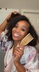 GranNaturals Wide Tooth Wooden Comb &amp; Afro Pick - Natural Wood Volumizing &amp; Styling Tool for Thick, Coarse, Curly Hair - Non-Static Comb for Afros &amp; Beards - Detangling Accessories for Men &amp; Women