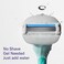 Flamingo Moisture Plus Women's Razor Set - Razor Handle, 4 Razor Blade Refills, Shower Holder - Seafoam