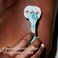 Flamingo Moisture Plus Women's Razor Set - Razor Handle, 4 Razor Blade Refills, Shower Holder - Seafoam