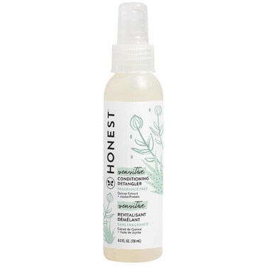 The Honest Company Fragrance Free Conditioning Hair Detangler   Leave-in Conditioner + Fortifying Spray   Tear-free + Hypoallergenic for Sensitive Skin   4 fl oz