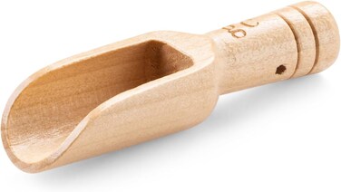 Gourmanity Comfort Mini Bath Salt Scoop   Wooden Scoop For Salt Jar   Wood Scoop perfect for Bath Salts
