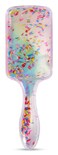iscream Rainbow Sprinkles 9" Nylon Bristle Brush for Wet or Dry Hair with Floating Sprinkles