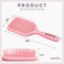 Crave Naturals Detangling Hair Brush - Lightweight Vented Cushion curly hair brush with Gentle Bristles for Wet and Dry Hair - detangling brush wet brush for All Hair Types - Pink