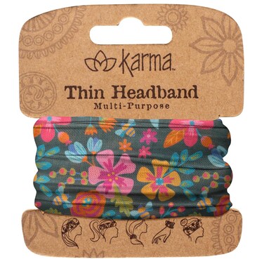 Karma Bee Headband for Women - Thin - Fabric Headband and Stretchy Hair Scarf