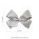 HAIRBOWS Girls' Metallic Grosgrain Bow with a Knot Wrap Center on a Clip, All Ages and Hair Types, 5 Inch Bow, Silver