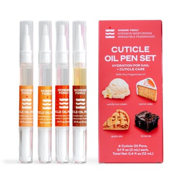 Cuticle Oil Pen for Nails - 4 Cuticle Oil Pens with Dessert Scents - Nail Strengthener and Growth Nail Oil Pen with Almond Oil, Jojoba Oil for Nails, Vitamin E Oil for Nails Care - Nail Growth Oil Pen