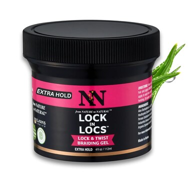 Lock in Locs Lock &amp; Twist Braiding Gel, 4 fl oz &ndash; Extra Hold Loc, Braid &amp; Twist Gel for Locs, Dreads, Box Braids, Retwist &ndash; Extreme Hold &amp; No Flaking