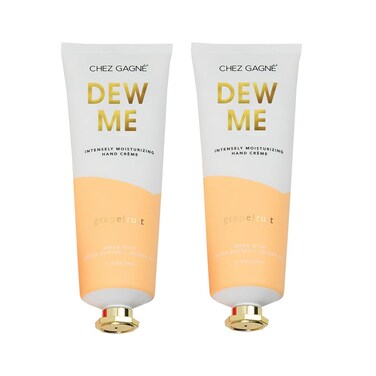 Intensely Moisturizing Vegan Hand Cream 2 Pack &ndash; Jojoba Oil &amp; Cocoa Butter, Non-Greasy, Fast-Absorbing, USA, Paraben Free (2 Pack 6.8 Fl Oz, Dew Me - Grapefruit)