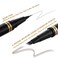 Eyebrow Pen Makeup Kit, with 4 Tip Waterproof Microblading Eyebrow Pencil, Eyeliner, Eyebrow Pomade and Dual-ended Eyebrow Brush, Brow Pencil Eyebrow Kit for Natural Looking - Dark Brown