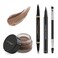 Eyebrow Pen Makeup Kit, with 4 Tip Waterproof Microblading Eyebrow Pencil, Eyeliner, Eyebrow Pomade and Dual-ended Eyebrow Brush, Brow Pencil Eyebrow Kit for Natural Looking - Dark Brown