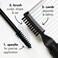 LAVONE Eyebrow Pen Makeup Kit, with Microblading Eyebrow Pencil, Brow Lamination Gel, Eyeliner, Waterproof Eyebrow Kit for Natural Looking - Black