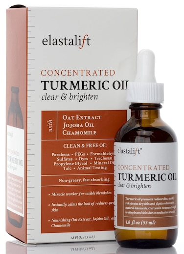 Elastalift Turmeric Oil Facial Skin Care Serum For Face. Antioxidant Moisturizer Skincare Serum Formula W/Rose Extract &amp; Jojoba Oil For Dry Skin, Redness, &amp; Skin Blemishes, 1.8 Fl Oz
