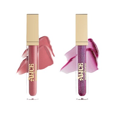 Sigma Beauty and Disney Lip Set - Alice in Wonderland Lip Gloss and Lip Creme- Hydrating Lip Creme and Layerable Lip Tint - Nonsticky, Cruelty Free, Vegan Lip Gloss and Lip Cream