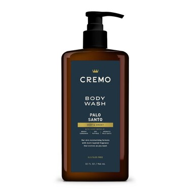 Cremo Rich-Lathering Palo Santo Body Wash for Men, Notes of Bright Cardamom, Dry Papyrus and Aromatic Palo Santo, 32 Fl Oz