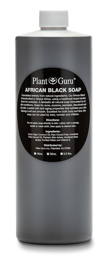 African Black Soap Liquid 32 oz. 100% Raw Pure Natural From Ghana. Acne Treatment, Aids Against Eczema &amp; Psoriasis, Dry Skin, Scars and Dark Spots. Great For Pimples, Blackhead, Face &amp; Body Wash