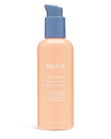 Nuria Beauty   Defend Purifying Facial Cleanser with Moringa Seed (Rich in Vitamin C), Seaberry and Green Tea Antioxidants to Remove Impurities   200 mL   Clean Beauty, Cruelty-Free &amp; Vegan