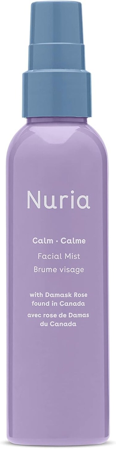 Nuria - Calm Facial Mist, Fragrance-Free Damask Rose Water Spray for Face, Face Mist Spray with Marigold Extract, Oat, and Glycerin, 120mL/4.1 fl oz