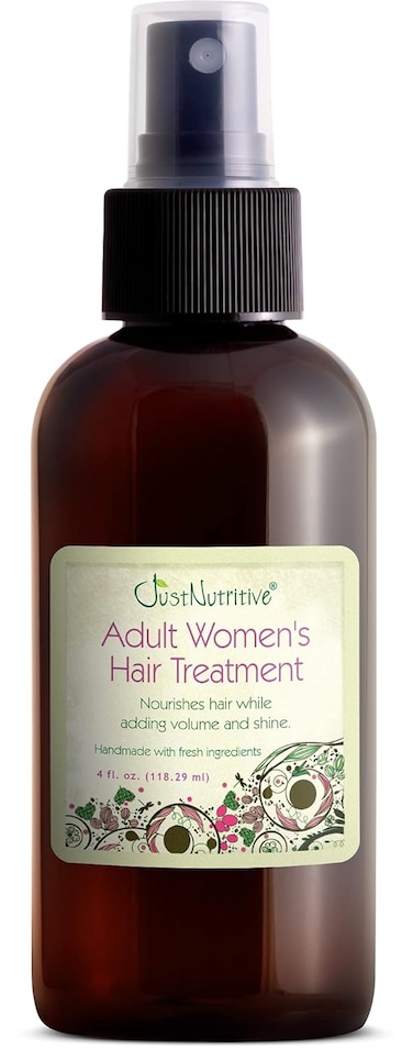 Just Nutritive Adult Women's Hair Treatment Oil, Nourishing and Strengthening, 4 oz, Liquid, SLS and Chemical Free, Ideal for Thinning Hair and Hair Loss Regrowth
