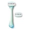 Dorco EVE3 Razors - Extra Smooth Shaving with 1 Handle &amp; 2 Blade Refills, 3 Curved Blades, Flexible Aloe Vera Moisture Bar, Interchangeable Cartridge for Sensitive Skin