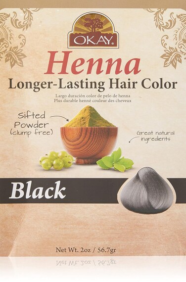 OKAY LONGER LASTING HENNA COLOR BLACK 50gr / 2oz