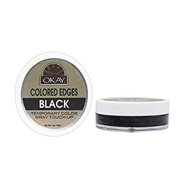 Okay Colored Edges No Flaking All Day Hold, Black, 1 Oz