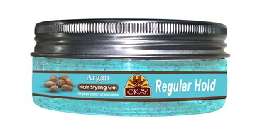 OKAY-ARGAN HAIR STYLING GEL, REGULAR HOLD. 5OZ