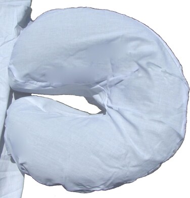 Poly Cotton Massage Face Rest Cover Cozies, Includes 4pcs (White)
