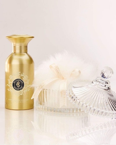 Shelley Kyle McClendon Talc Free Body and Linen Powder Gift Set with Large Puff and Crystal Dish, 326g