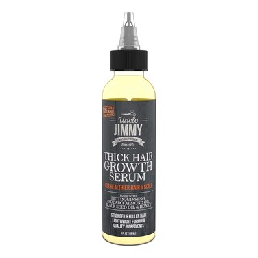 Uncle Jimmy Thick Hair Growth Serum, Hair Growth Treatment, Anti Hair Loss, Promotes Thicker, Stronger Hair for Men &amp; Women 4 Fl Oz