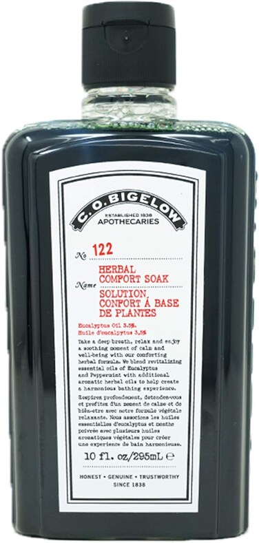 C.O. Bigelow Herbal Comfort Soak (Cold and Flu Soak) Herbal Formula with Eucalyptus Oil, Peppermnint, Ginger, Echinacea, and Tea Tree Oil - No. 122, 10 fl oz