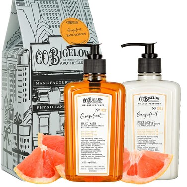 C.O. Bigelow Apothecary Duo - Grapefruit Hand Care, Hand Soap &amp; Lotion Gift Set of Two - Skin Care for Dry Skin with Moisturizing Lotion &amp; Liquid Hand Wash - 10fl oz Each