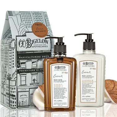 C.O. Bigelow Apothecary Duo - Coconut Hand Care, Hand Soap &amp; Lotion Gift Set of Two - Skin Care for Dry Skin with Moisturizing Lotion &amp; Liquid Hand Wash - 10fl oz Each